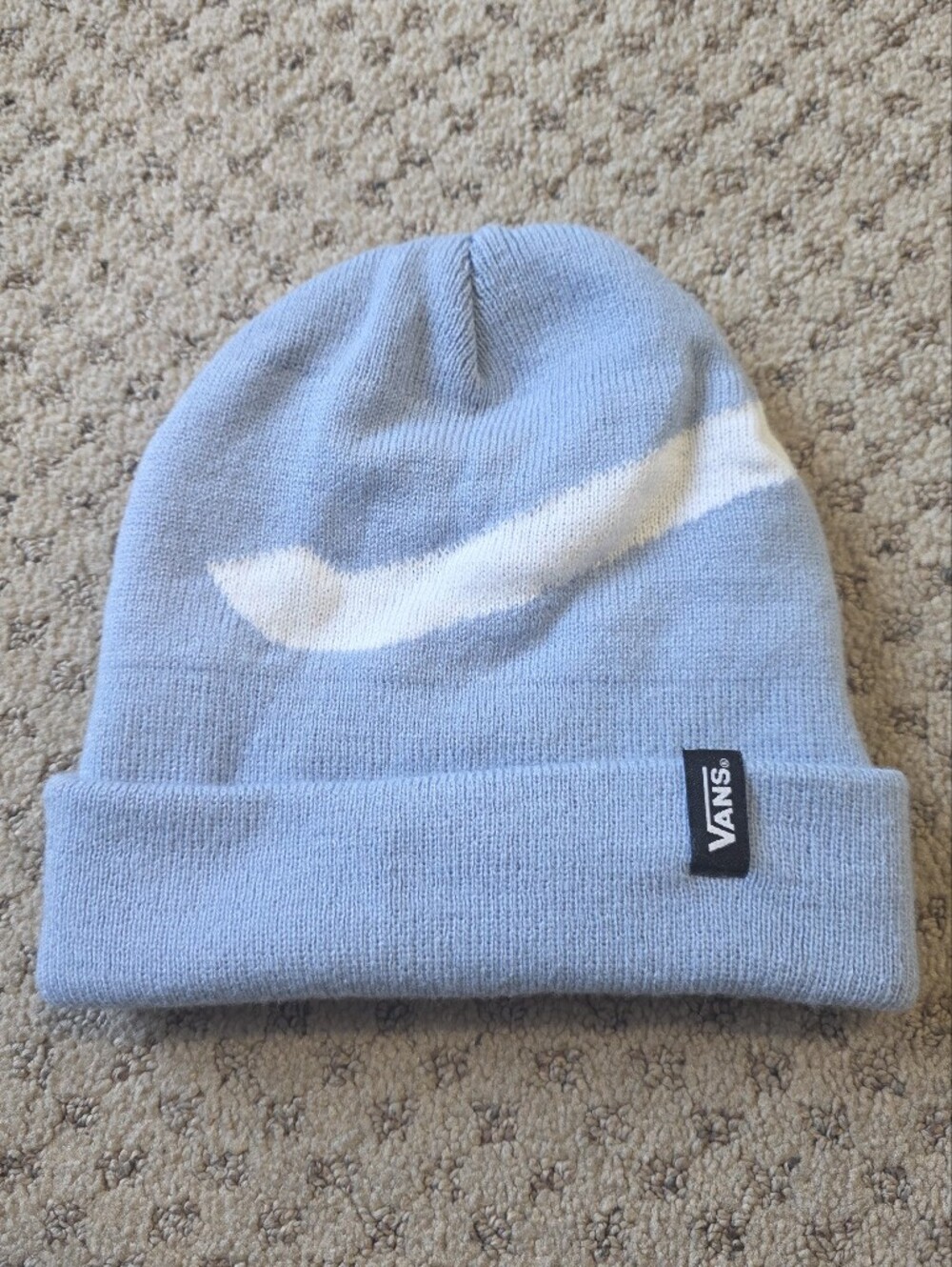 Vans Light Blue Beanie with White Accent